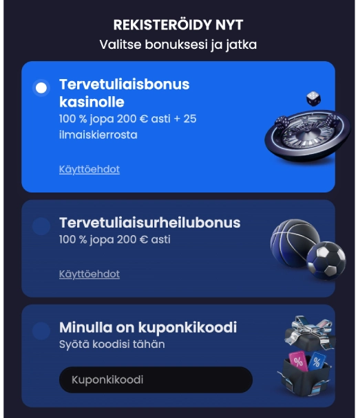 Rekisteröityminen PriBet